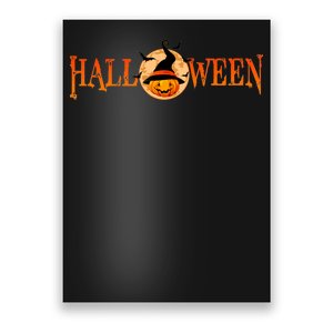 Halloween Pumpkin Witch Logo Poster