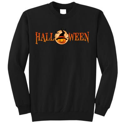 Halloween Pumpkin Witch Logo Tall Sweatshirt