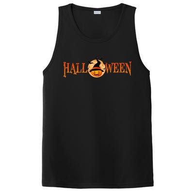 Halloween Pumpkin Witch Logo PosiCharge Competitor Tank