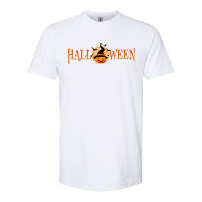 Halloween Pumpkin Witch Logo Softstyle CVC T-Shirt