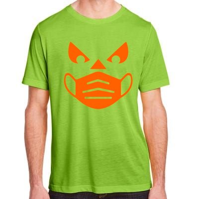 Halloween Quarantine Cut Out Jack O'Lantern Wearing Mask Adult ChromaSoft Performance T-Shirt