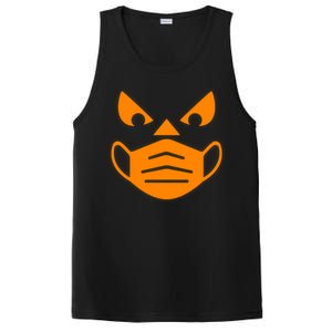 Halloween Quarantine Cut Out Jack O'Lantern Wearing Mask PosiCharge Competitor Tank