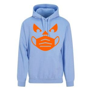 Halloween Quarantine Cut Out Jack O'Lantern Wearing Mask Unisex Surf Hoodie