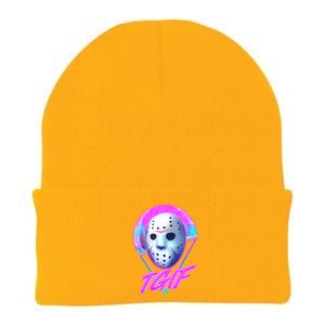 Halloween Retro 80's TGIF Jason Mask Knit Cap Winter Beanie