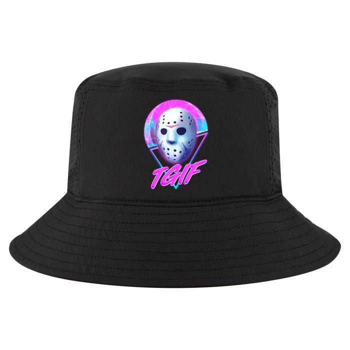 Halloween Retro 80's TGIF Jason Mask Cool Comfort Performance Bucket Hat