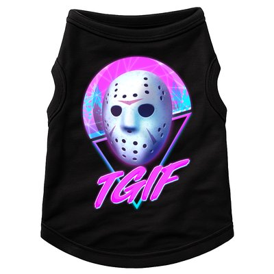 Halloween Retro 80's TGIF Jason Mask Doggie Tank