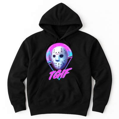 Halloween Retro 80's TGIF Jason Mask Hoodie