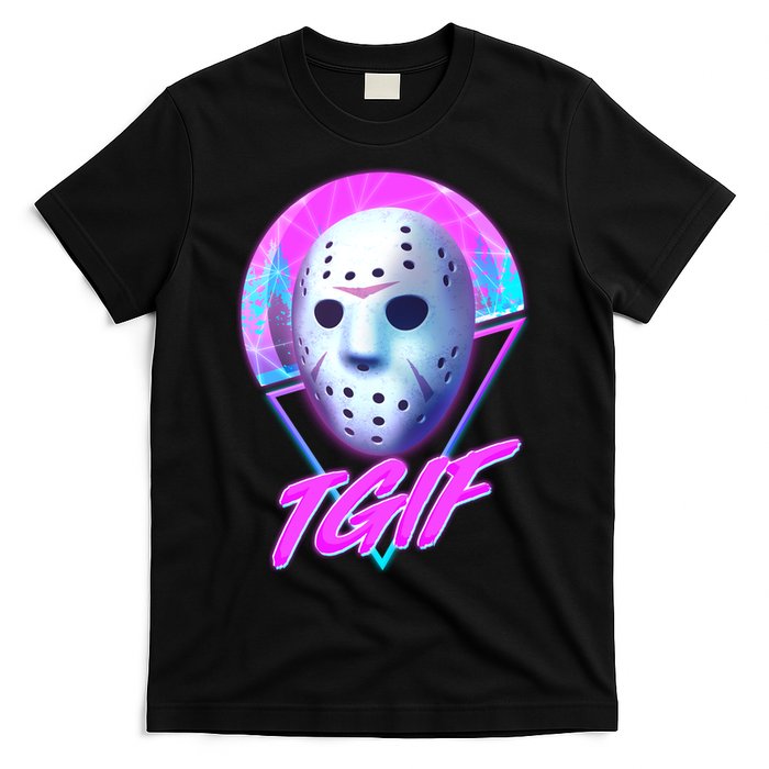 Halloween Retro 80's TGIF Jason Mask T-Shirt