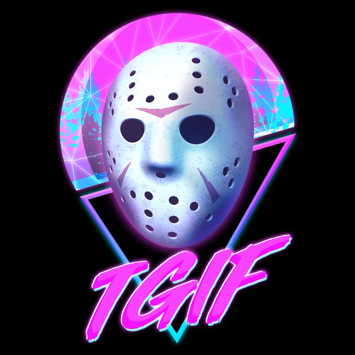 Halloween Retro 80's TGIF Jason Mask T-Shirt