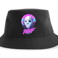 Halloween Retro 80's TGIF Jason Mask Sustainable Bucket Hat