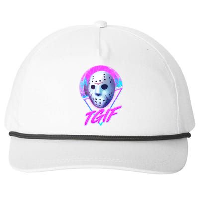 Halloween Retro 80's TGIF Jason Mask Snapback Five-Panel Rope Hat