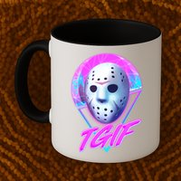 Halloween Retro 80's TGIF Jason Mask Mug