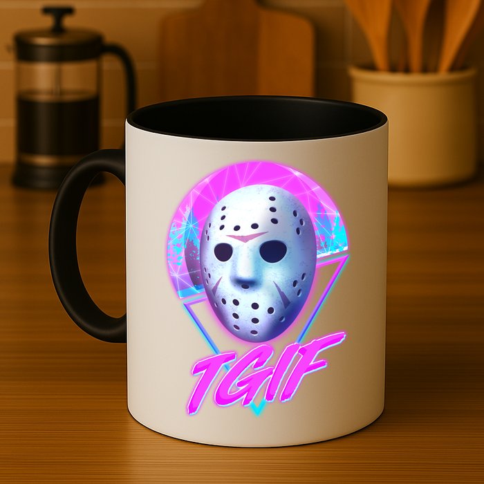 Halloween Retro 80's TGIF Jason Mask Mug