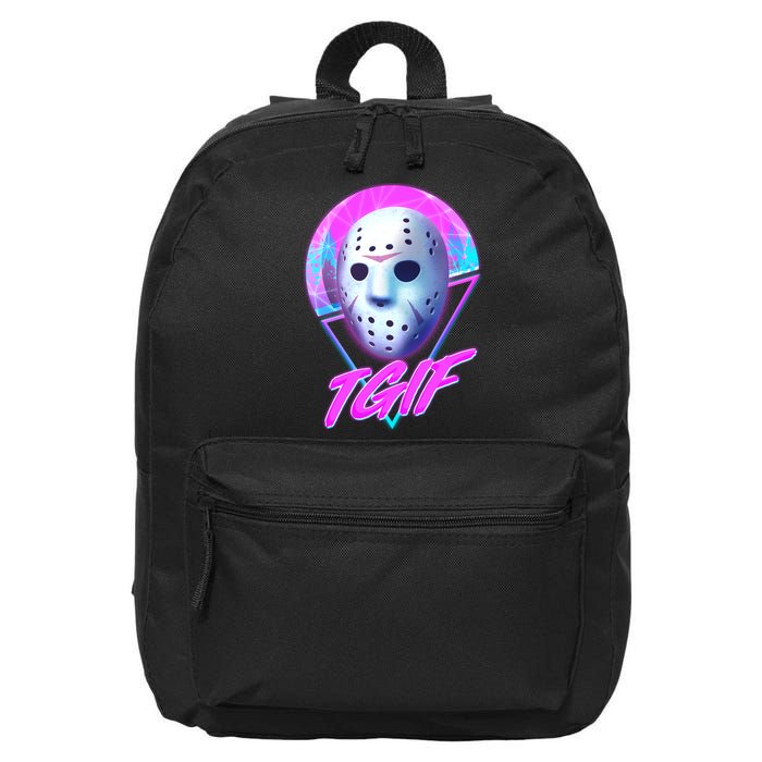 Halloween Retro 80's TGIF Jason Mask 16 in Basic Backpack
