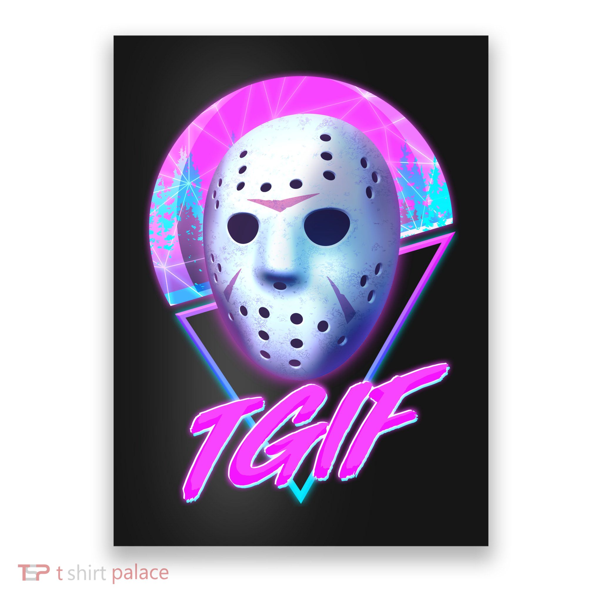 Halloween Retro 80's TGIF Jason Mask Poster