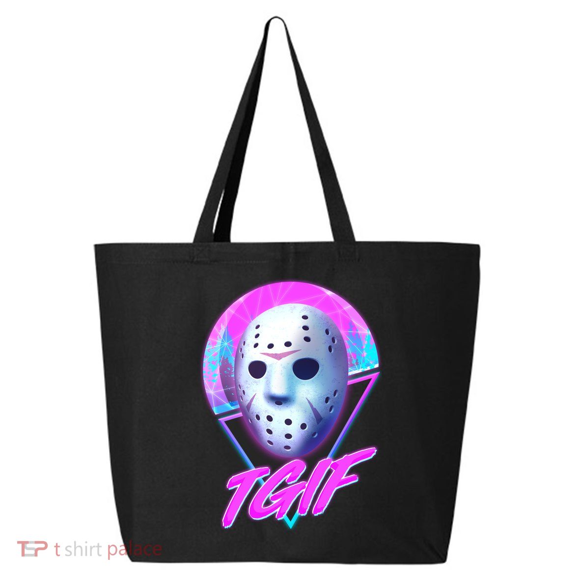 Halloween Retro 80's TGIF Jason Mask 25L Jumbo Tote