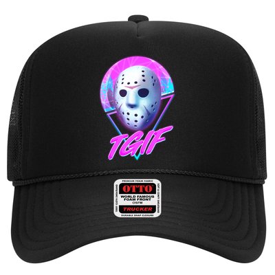 Halloween Retro 80's TGIF Jason Mask Trucker Hat
