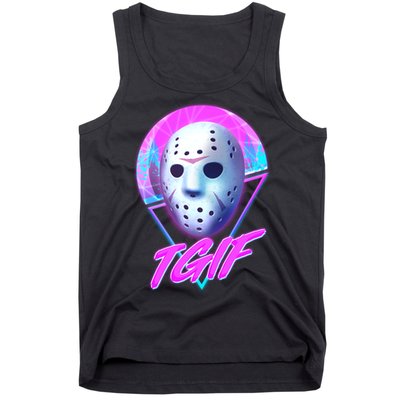 Halloween Retro 80's TGIF Jason Mask Tank Top