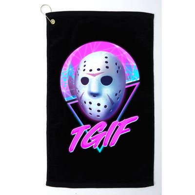 Halloween Retro 80's TGIF Jason Mask Golf Towel
