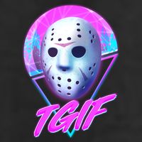 Halloween Retro 80's TGIF Jason Mask Golf Towel