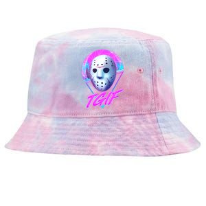 Halloween Retro 80's TGIF Jason Mask Tie-Dyed Bucket Hat