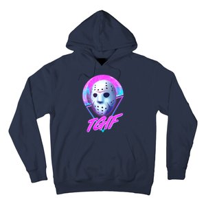 Halloween Retro 80's TGIF Jason Mask Hoodie