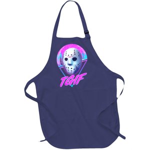 Halloween Retro 80's TGIF Jason Mask Full-Length Apron With Pockets