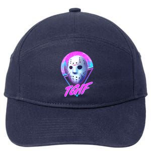 Halloween Retro 80's TGIF Jason Mask 7-Panel Snapback Hat