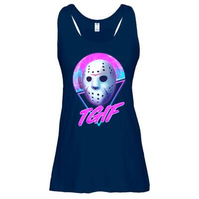 Halloween Retro 80's TGIF Jason Mask Ladies Essential Flowy Tank