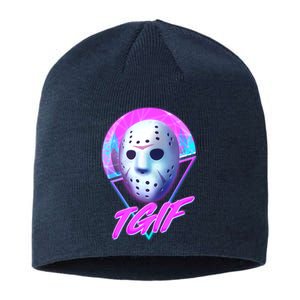 Halloween Retro 80's TGIF Jason Mask Sustainable Beanie