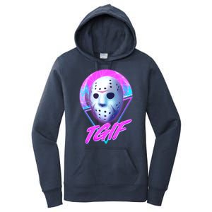 Halloween Retro 80's TGIF Jason Mask Women's Pullover Hoodie