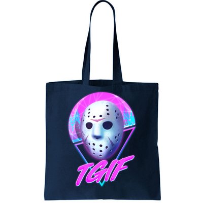 Halloween Retro 80's TGIF Jason Mask Tote Bag