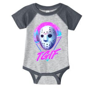 Halloween Retro 80's TGIF Jason Mask Infant Baby Jersey Bodysuit