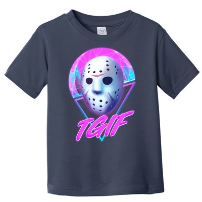 Halloween Retro 80's TGIF Jason Mask Toddler T-Shirt