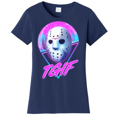 Halloween Retro 80's TGIF Jason Mask Women's T-Shirt