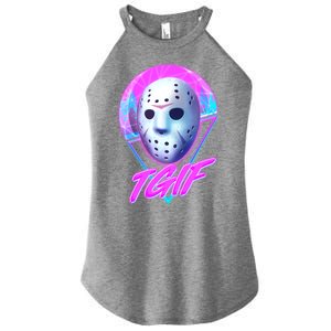 Halloween Retro 80's TGIF Jason Mask Women's Perfect Tri Rocker Tank