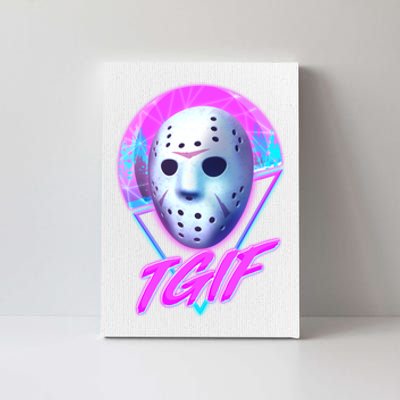 Halloween Retro 80's TGIF Jason Mask Canvas