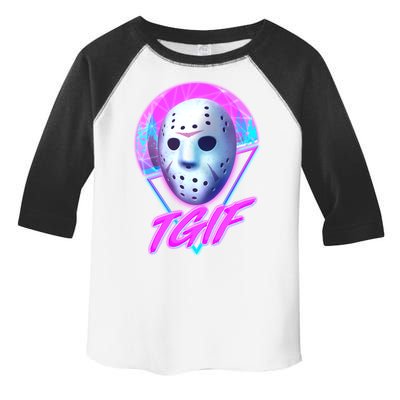 Halloween Retro 80's TGIF Jason Mask Toddler Fine Jersey T-Shirt