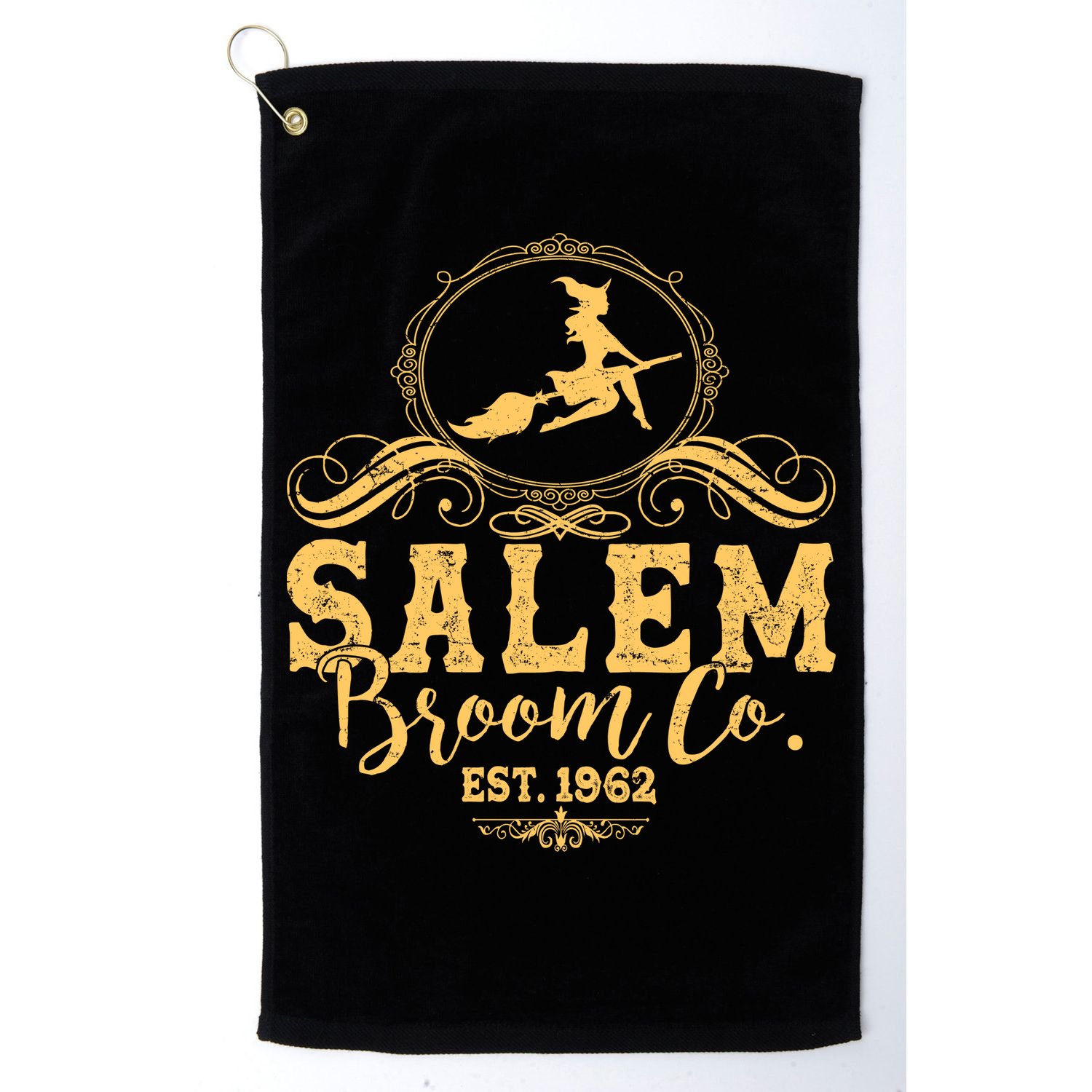 Halloween Salem Broom Co Est 1962 Golf Towel
