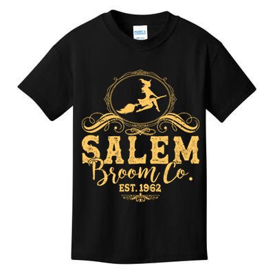 Halloween Salem Broom Co Est 1962 Kids T-Shirt