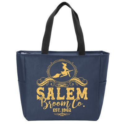 Halloween Salem Broom Co Est 1962 Zip Tote Bag