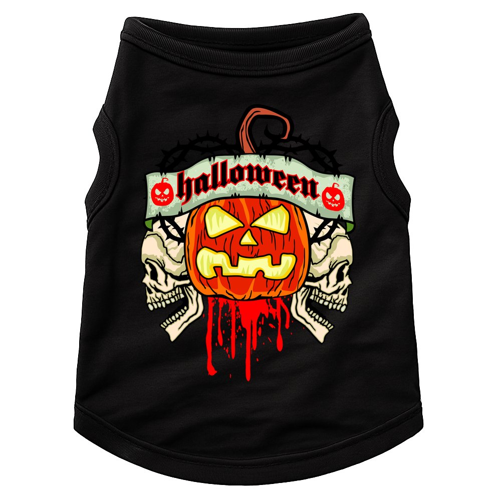 Halloween Skulls Bloody Pumpkin Doggie Tank