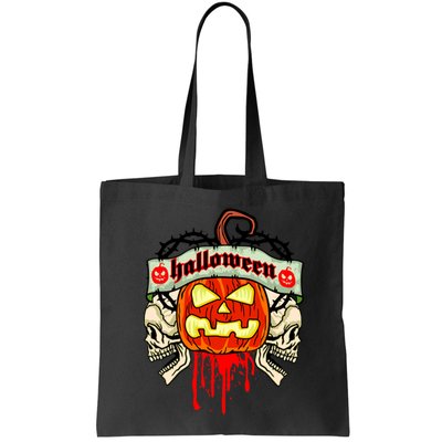 Halloween Skulls Bloody Pumpkin Bag