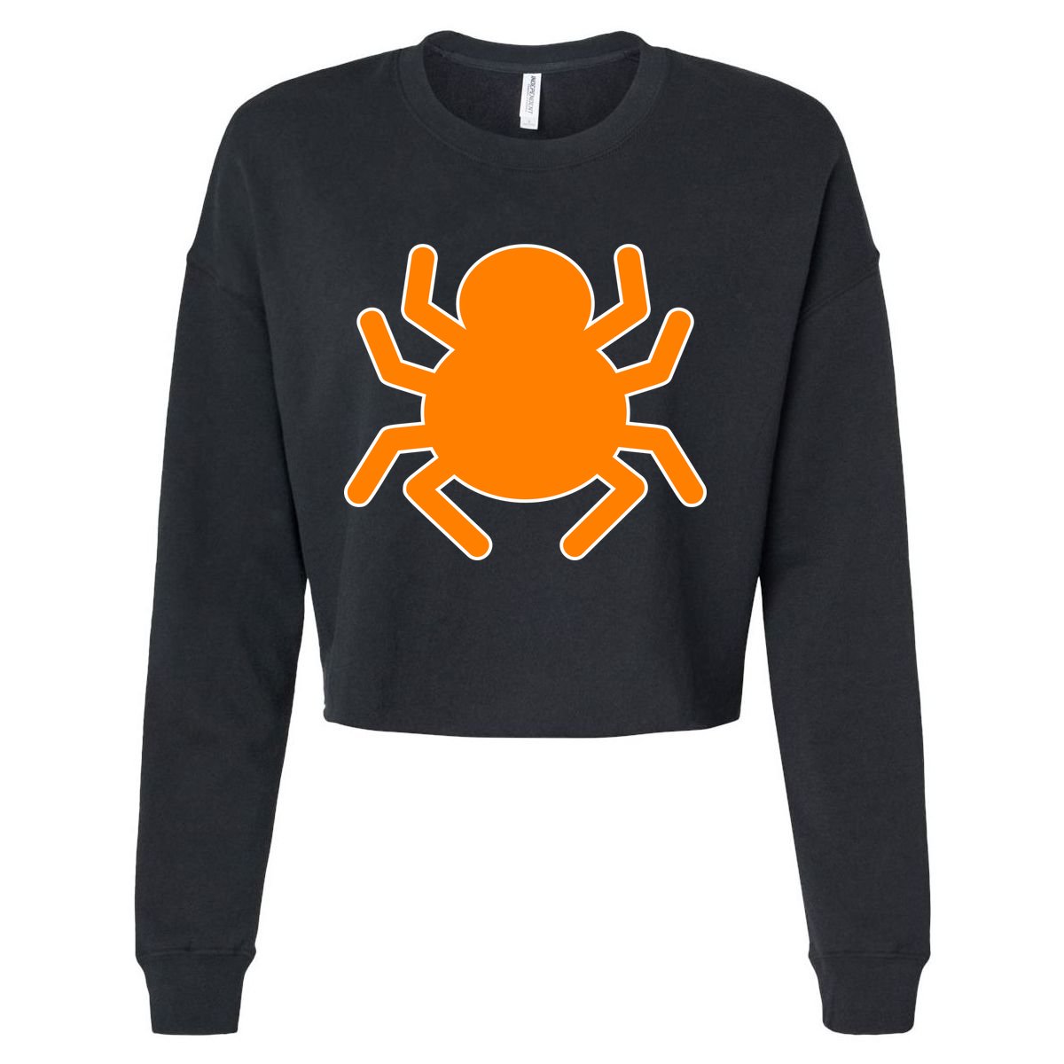 Halloween Spider Cropped Pullover Crew