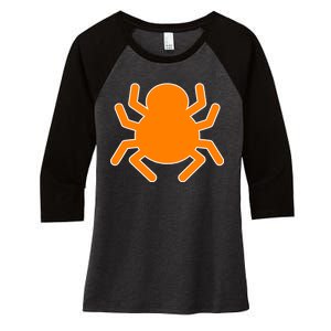 Halloween Spider Women's Tri-Blend 3/4-Sleeve Raglan Shirt