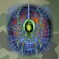 Halloween Spiderweb Creepy Spider Legacy Tie Dye Trucker Hat