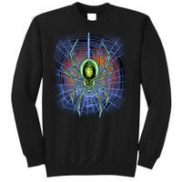 Halloween Spiderweb Creepy Spider Sweatshirt