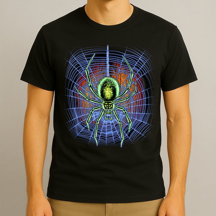 Halloween Spiderweb Creepy Spider T-Shirt