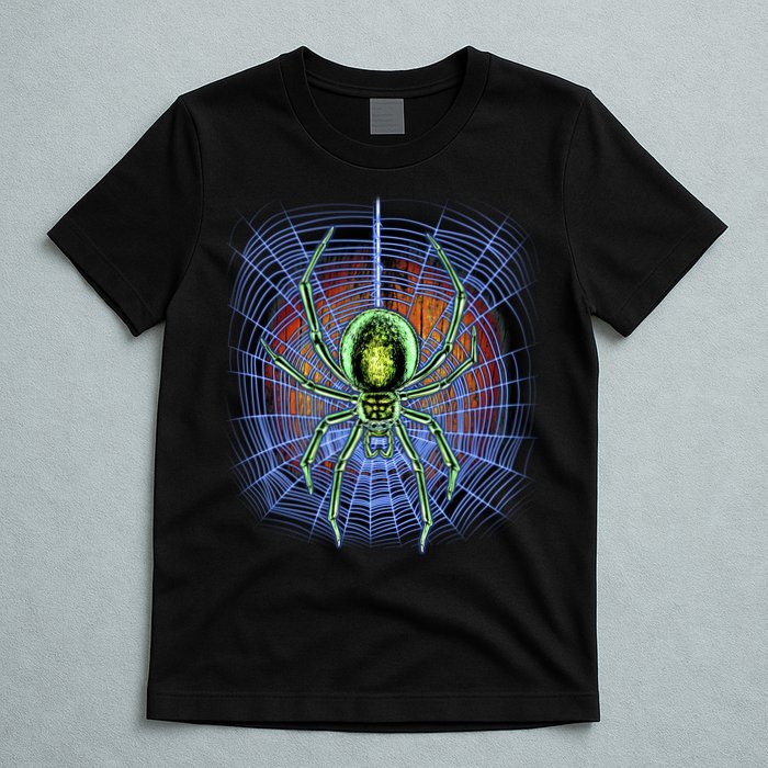 Halloween Spiderweb Creepy Spider T-Shirt