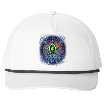 Halloween Spiderweb Creepy Spider Snapback Five-Panel Rope Hat